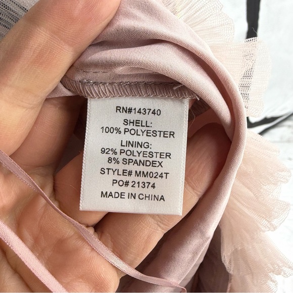 NWT HYACINTH HOUSE blush tulle top pink sz XS flaws strapless - Picture 9 of 10